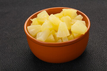 Marinated pineapple pieces