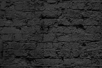 Obraz na płótnie Canvas Empty modern black brick wall texture for background