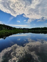 lake and clouds