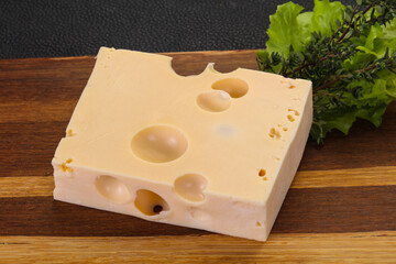 Maasdam cheese brick