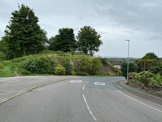 Main road, from Brighouse to Leeds, on a cloudy day.