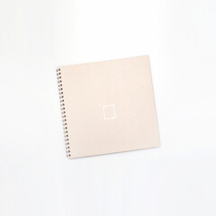 Mock notebook isolated on a white background