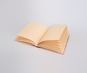 Mock open craft notebook  isolated on a white background