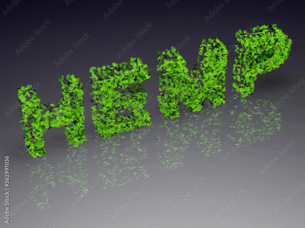 Poster 3d rendering. model of the text 
