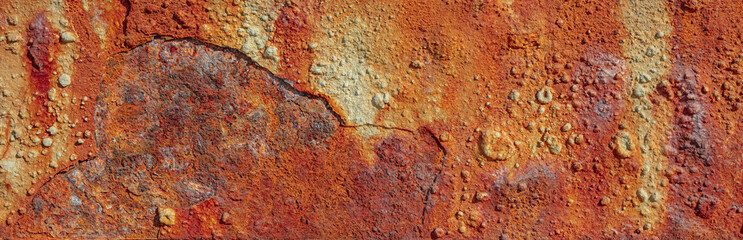 Horizontal color rusty metal surface for background