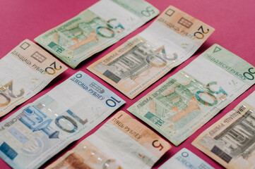 New belorussian money. Coins and banknotes. Finance concept.