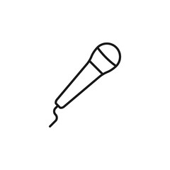 Microphone icon flat vector illustration