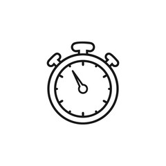 Stopwatch icon flat vector illustration