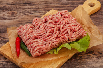 Raw Minced pork meat for cooking