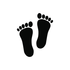 foot vector icon, flat design vector icon EPS10
