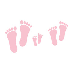 family legs on a white background. EPS10
