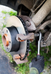 Repairing of car disc brake system.