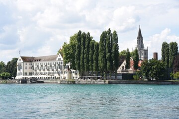 Steigenberger Inselhotel, former dominican monastery,  at Lake Constance at Constance, Germany. In...