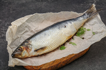 Salted Herring fish with pepper