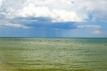 The beginning of unrest on the sea before the storm