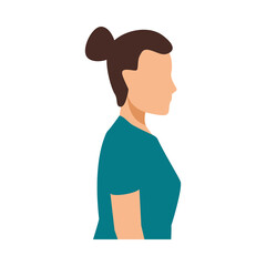 young woman casual avatar character