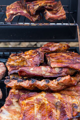 spare ribs on the garden grill