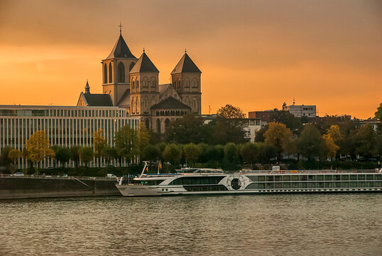 Landscape photographed in Cologne, Germany. Picture made in 2009.