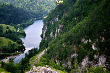 Fototapeta premium Tara mountain, Serbia. Lake in the mountains. National Park Tara, Serbia