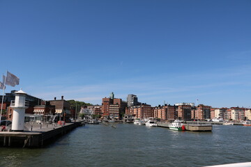 Naklejka premium Eriksberg Gothenburg's new district at Göta älv, Sweden