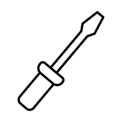 screwdriver tool line style icon