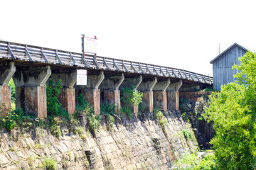 Fototapeta na wymiar Bridge over dam
