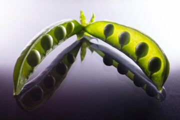 Pea pod and peas