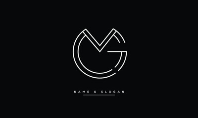 MG,GM ,M ,G  Abstract Letters Logo Monogram