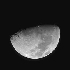 Naklejka premium Moon, earth natural satelite in specific phase