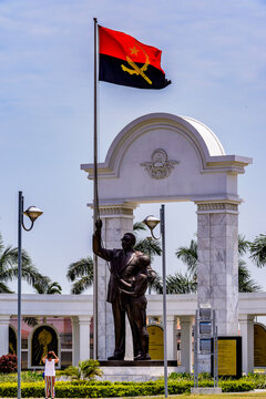 LUANDA, ANGOLA - MAR 4, 2013: Monument in Luanda, formerly named Sao Paulo da Assuncao de Loanda, is the capital and largest city of Angola. 