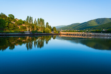 Awesome landscape with lake and trees, Armenia