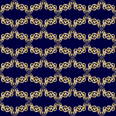 Seamless pattern with golden elements, ornament. Abstract texture, modern concepts for your design.