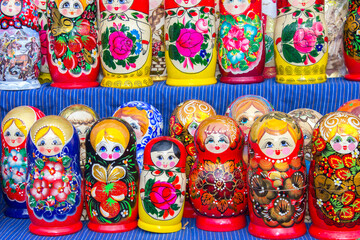 Wooden Nesting Dolls or Russian Matryoshka Dolls