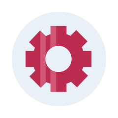 Isolated metal gear vector design