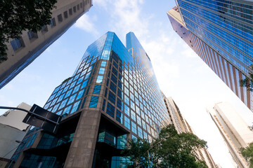 Modern Business Skyscrapers of Rio Branco Avenue in Rio de Janeiro City Downtown