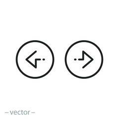 arrows button left and right, navigation icons, slider, thin line web symbol on white background - editable stroke vector illustration eps10