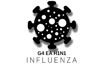 Virus pandemic concept. Abstract illustration. corona virus or covid-19 outbreak and influenza in 2020 (G4 EA H1N1). Computer virus, bacteria, medical, microbiology disease