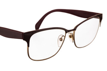 Modern glasses on white.
