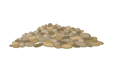 Heap building material. Heap of gravel. Vector illustrations can be used for construction sites, works and industry gravel