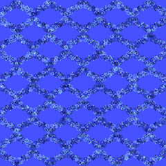 Seamless pattern with blue elements, ornament. Abstract texture, modern concepts for your design.
