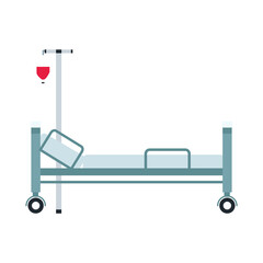 hospital stretcher with blood bag donation scene