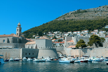DUBROVNIK CROATIA 20 07 2019 Amazing view from the Adriatic sea boat view summer day Dubrovnik Croatia.