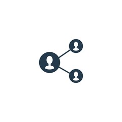 People connecting icon illustration. Social networking sign.