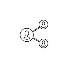 People connecting icon illustration. Social networking sign.