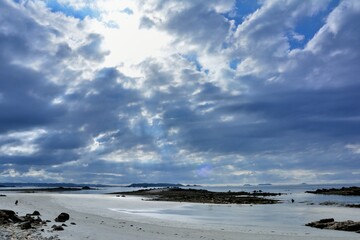 Beautiful seascape at Trevou-Treguignec in Brittany France