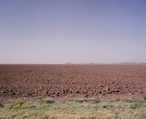 plowed field in autumn