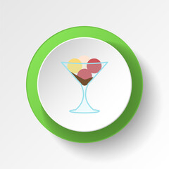 ice cream classes chocolate lilly colored button icon. Element of ice cream illustration icon. Signs and symbols can be used for web, logo, mobile app, UI, UX