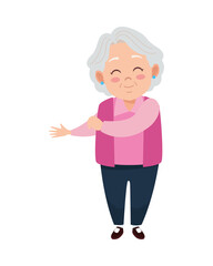 cute happy grandmother avatar character