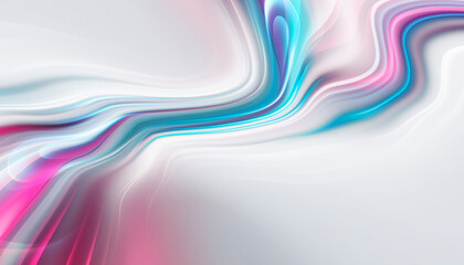 Abstract modern light background with smooth neon liquid lines. Light lines, bright background. Abstract acrylic fluid, stone cut.