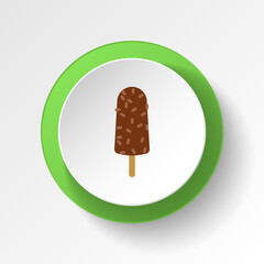 ice cream chocolate colored button icon. Element of ice cream illustration icon. Signs and symbols can be used for web, logo, mobile app, UI, UX